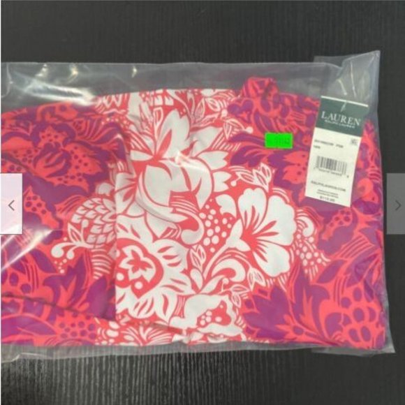 Lauren Ralph Lauren Women's 20140023W Pink Underwire Tankini Top Size 16W - Picture 4 of 4